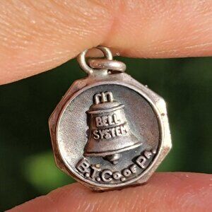 Vintage 925 sterling silver Bell Telephone System Pennsylvania bracelet charm